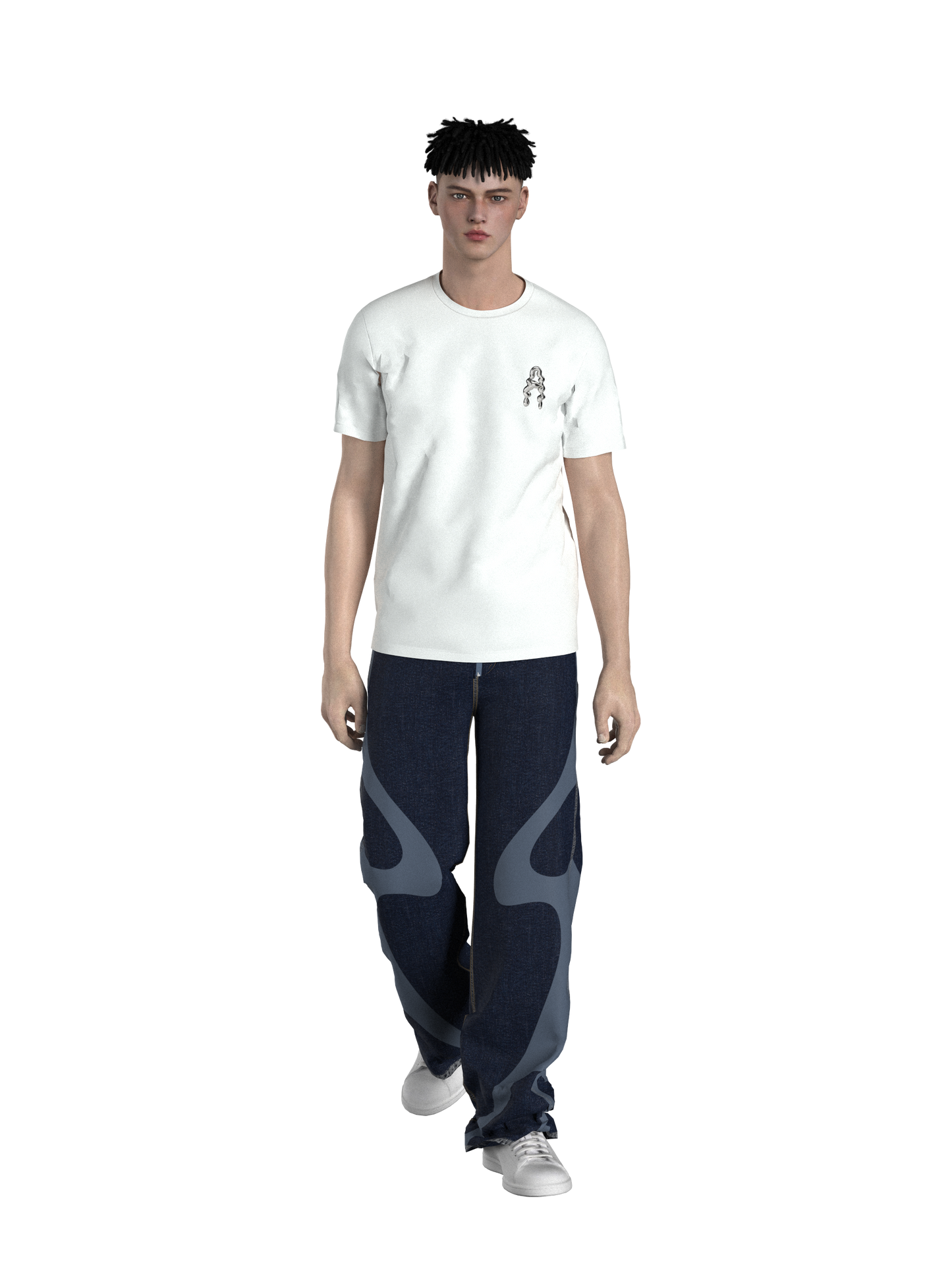 AIRCREAM Wave Chrome Logo T-shirt