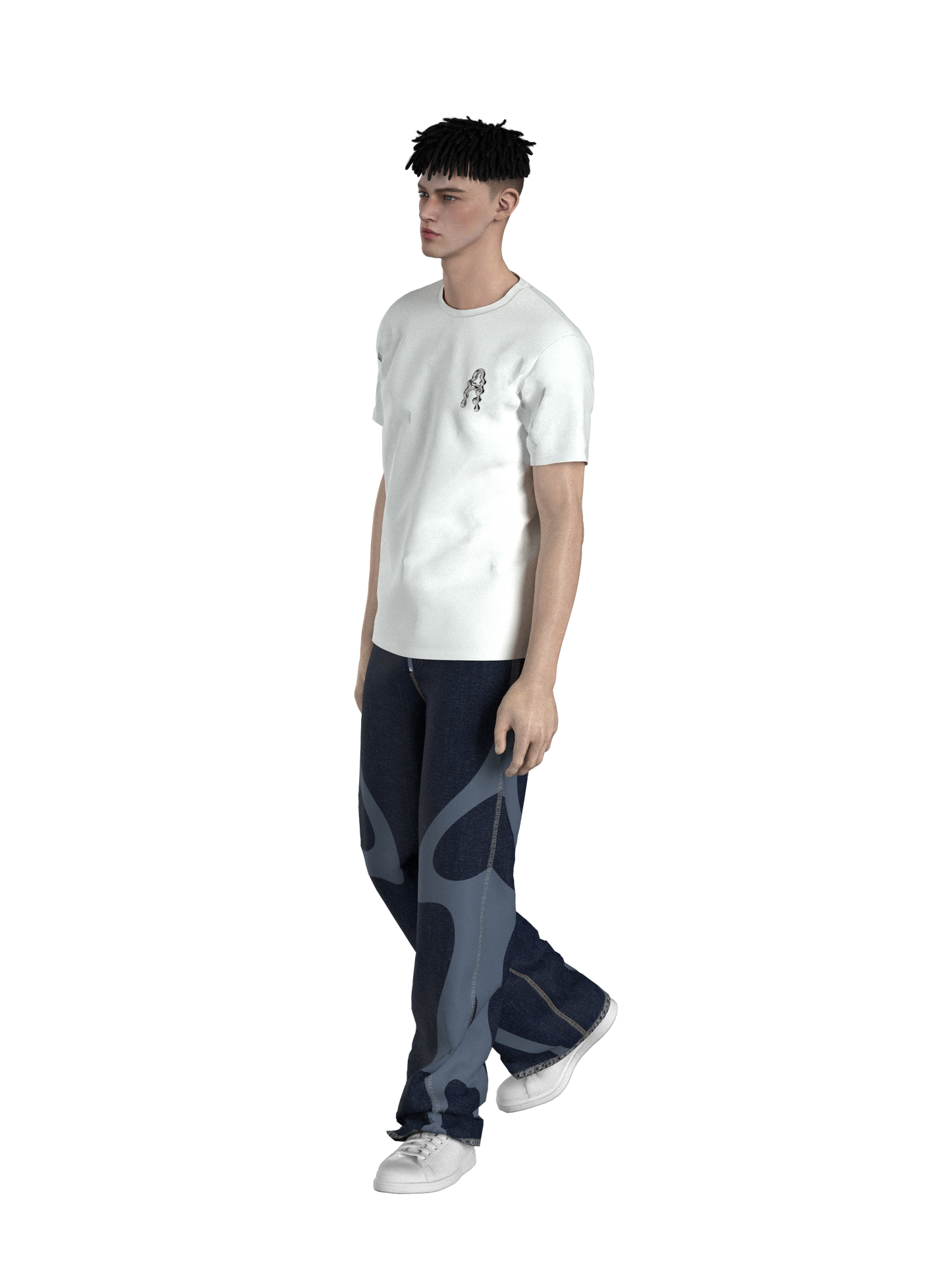 AIRCREAM Wave Chrome Logo T-shirt