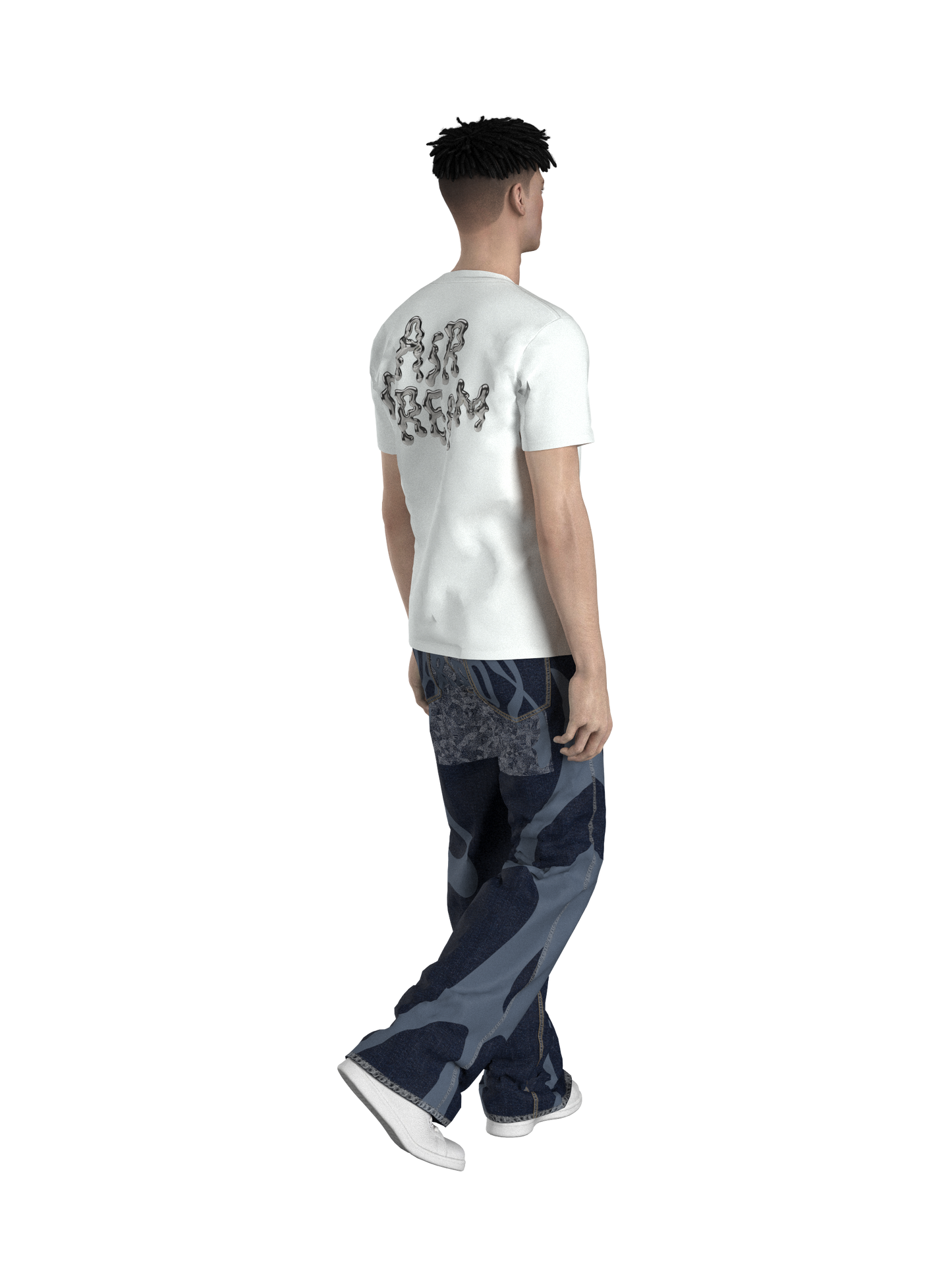 AIRCREAM Wave Chrome Logo T-shirt