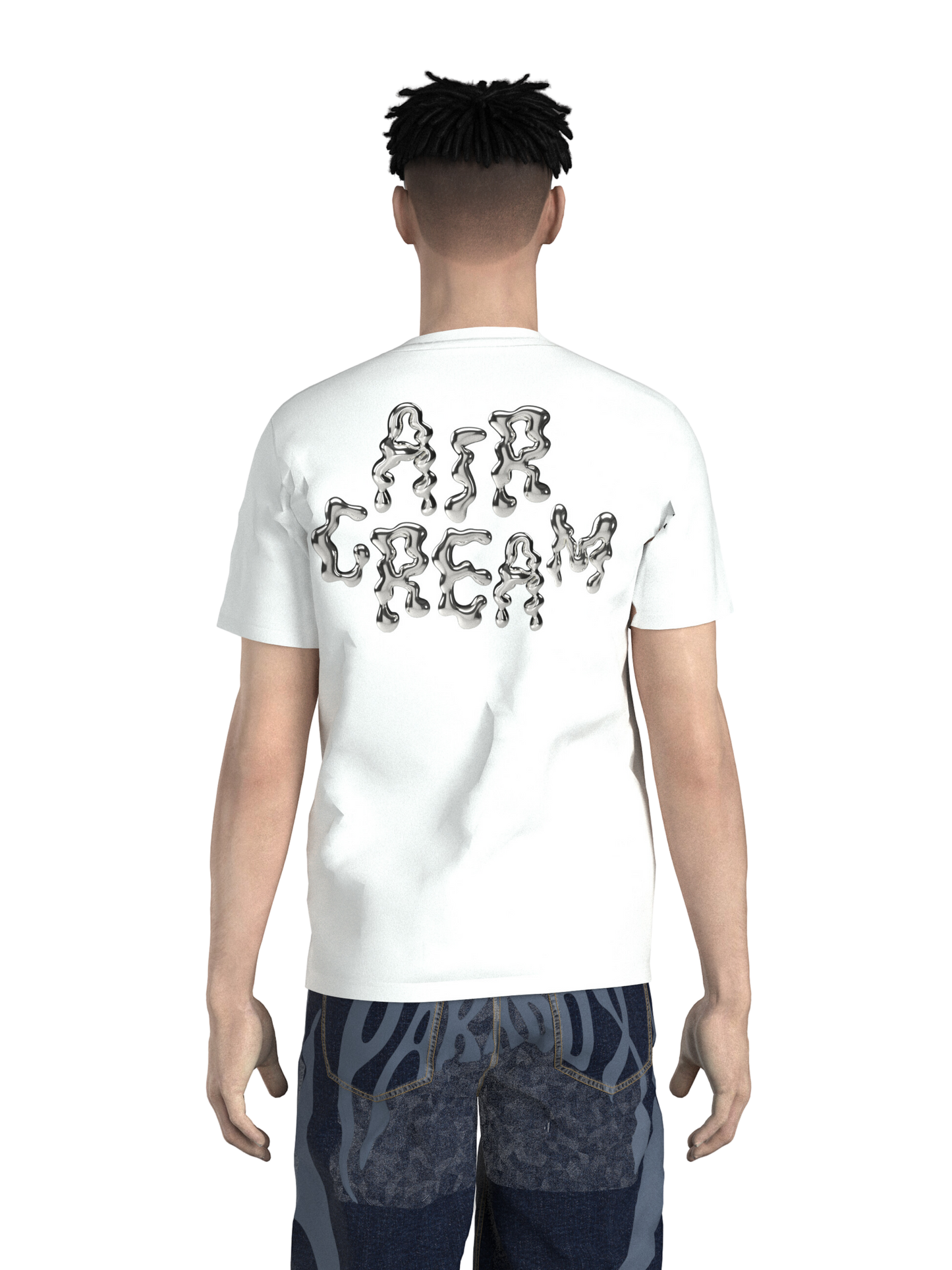 AIRCREAM Wave Chrome Logo T-shirt