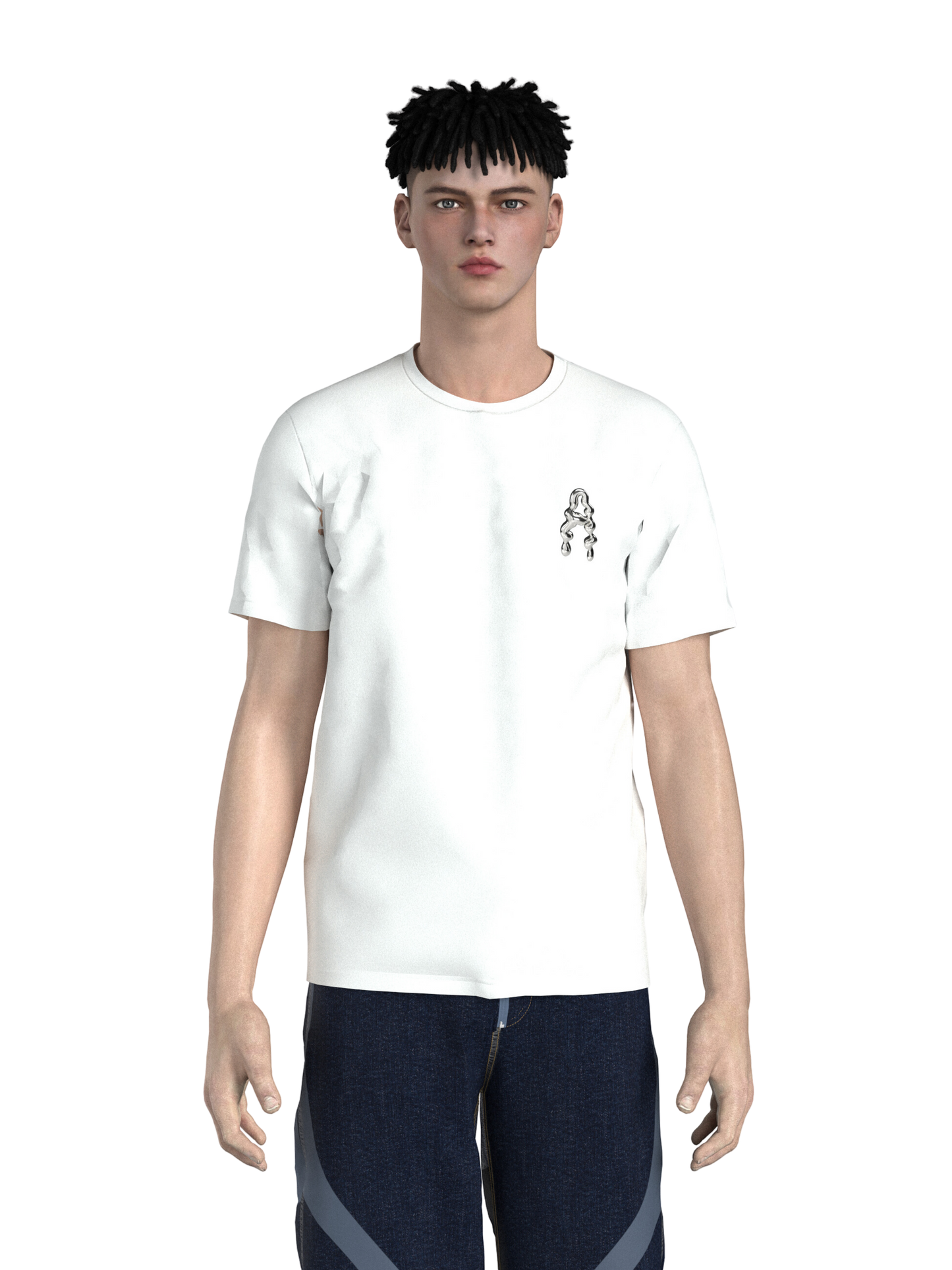 AIRCREAM Wave Chrome Logo T-shirt